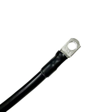 REMINGTON INDUSTRIES Marine Battery Cable, 2 AWG Gauge, Tinned Copper w/ Black PVC, 144" Length, 3/8" Lugs 2-3MBCBLA144